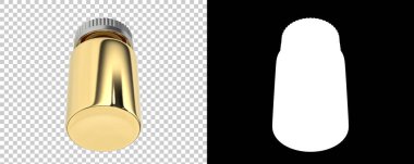 Şeffaf ve siyah arkaplan üzerine ilaç şişesi