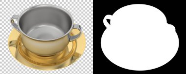 bir çorba kasesi ikonu 3D illüstrasyon 