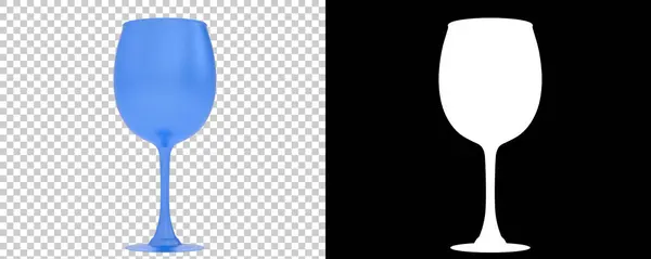 Color 3d rendered illustration of wine glass