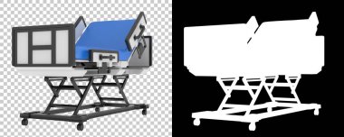 Hastane yatağı 3D illüstrasyon