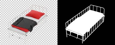 Hastane yatağı 3D illüstrasyon