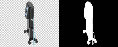 Deri aygıtı arka planda izole edildi. 3d görüntüleme - illüstrasyon