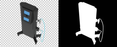 Deri aygıtı arka planda izole edildi. 3d görüntüleme - illüstrasyon