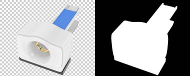 MRI tarayıcısı arka planda izole edildi. 3d görüntüleme - illüstrasyon