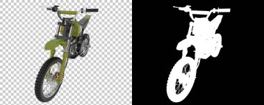 Motokros bisikleti 3D görüntüleme - illüstrasyon