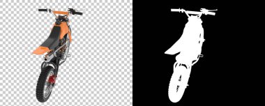 Motokros bisikleti 3D görüntüleme - illüstrasyon