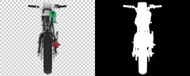 Motokros bisikleti 3D görüntüleme - illüstrasyon