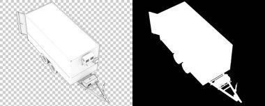 Beyaz arka planda izole edilmiş bir araba. 3d görüntüleme - illüstrasyon