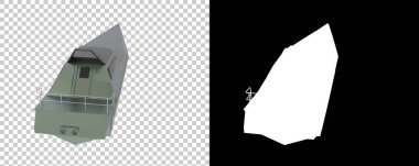 Sürat teknesi arka planda izole edildi. 3d görüntüleme - illüstrasyon