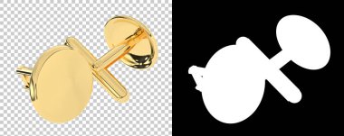 Kol düğmeleri arka planda izole. 3d görüntüleme - illüstrasyon