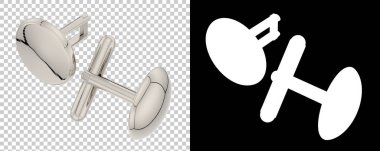 Kol düğmeleri arka planda izole. 3d görüntüleme - illüstrasyon