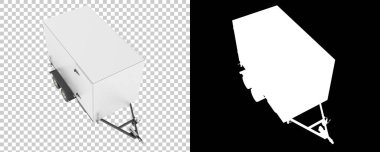 Şeffaf ve siyah arkaplanda otomatik yük arabası