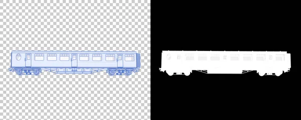 Train Wagon Isolated Transparent Black Background Banners Rendering Illustration — Stock Photo, Image