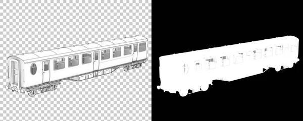 Eisenbahnwaggon Isoliert Auf Transparentem Und Schwarzem Hintergrund Für Banner Darstellung — Stockfoto