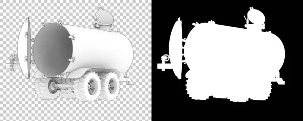 Tanque Combustível Isolado Fundo Renderização Ilustração — Fotografia de Stock