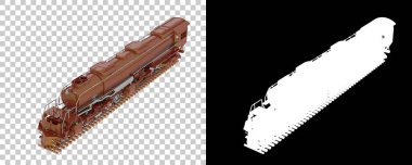 Lokomotif, transferi şeffaf ve siyah arkaplan