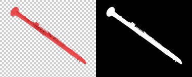 Klarnet arka planda izole edilmiş. 3d görüntüleme - illüstrasyon