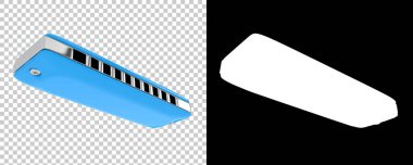  Clasic mızıka arka planda izole edildi. 3d görüntüleme - illüstrasyon