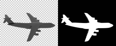 Ticari uçak 3D görüntüleme - illüstrasyon