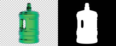 Plastik su şişeleri, gerçekçi illüstrasyon. 