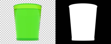 Şeffaf ve siyah arkaplan üzerine çöp kutusu