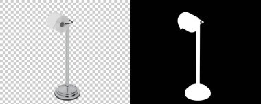 Tuvalet kağıdı rafı arka planda izole edilmiş. 3d görüntüleme - illüstrasyon