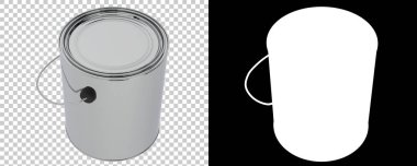 Boya kutusu arka planda izole edildi. 3d görüntüleme - illüstrasyon