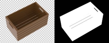 Şeffaf ve siyah arkaplan üzerindeki tahtalardan yapılmış modern kutu