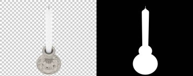 Mum gri arka planda izole edilmiş. 3d görüntüleme - illüstrasyon