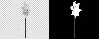 Arka planda izole edilmiş renkli fırıldak. 3d görüntüleme - illüstrasyon 