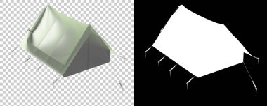 Arka planda modern çadır var. 3d görüntüleme - illüstrasyon