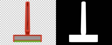 Arka planda tıraş bıçağı izole edilmiş. 3d görüntüleme - illüstrasyon