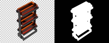 Şeffaf ve siyah arkaplanda katmanlı ekran duruşu