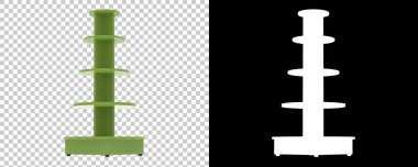 Şeffaf ve siyah arkaplanda katmanlı ekran duruşu