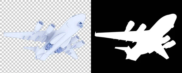 商用飞机3D渲染 — 图库照片