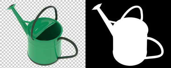 Realistic Metal Kettle Watering Can Illustration — Stock Photo, Image
