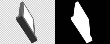 Saydam ve siyah arkaplan üzerinde kopyalama alanı olan ilan panosu