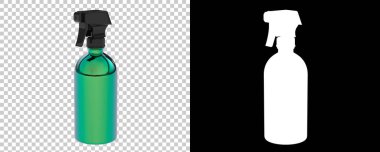 Arka planda izole edilmiş sprey şişesi. 3d görüntüleme - illüstrasyon