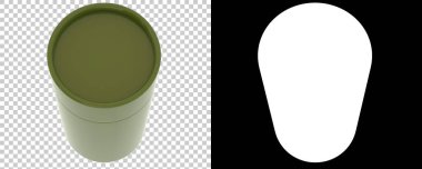 Arka planda karton tüp izole edilmiş. 3d görüntüleme, illüstrasyon