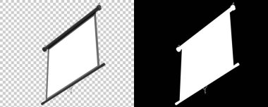 Ekran projektörü arka planda izole edildi. 3d görüntüleme, illüstrasyon 