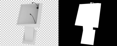 Arka planda boş podyum var. 3d görüntüleme - illüstrasyon