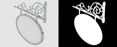 Açık hava dekoratif işaretinin 3 boyutlu görüntülemesi