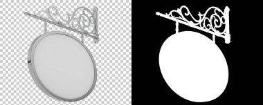 Açık hava dekoratif işaretinin 3 boyutlu görüntülemesi