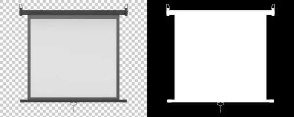 Экран Проектора Стоять Изолированы Заднем Плане Рендеринг Иллюстрация — стоковое фото