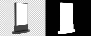 Tek bir işaret var. 3d görüntüleme - illüstrasyon