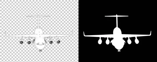 Commercieel Vliegtuig Rendering Illustratie — Stockfoto