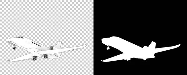 Комерційний Літак Рендеринга Ілюстрація — стокове фото
