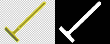 Arka planda tıraş bıçağı izole edilmiş. 3d görüntüleme - illüstrasyon