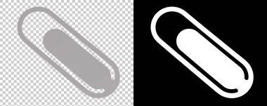 Yer imi siyah ve beyaz arkaplanda izole edildi