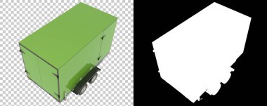 Şeffaf ve siyah arkaplanda otomatik yük arabası